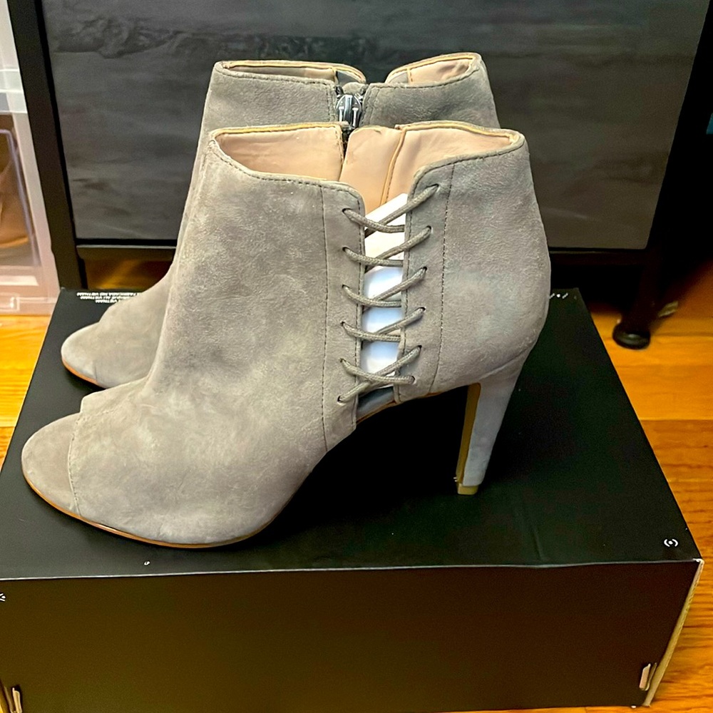 French connection peep toe high heel bootie